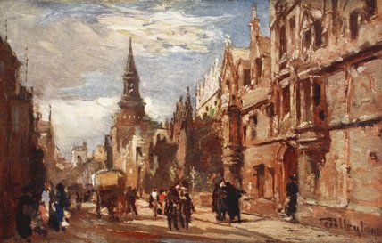 Wikioo.org - The Encyclopedia of Fine Arts - Painting, Artwork by John Fulleylove - All Souls' College And The High Street
