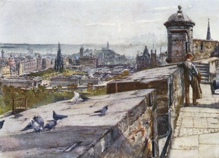 Wikioo.org - The Encyclopedia of Fine Arts - Painting, Artwork by John Fulleylove - Edinburgh From The Castle