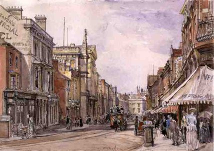 Wikioo.org - The Encyclopedia of Fine Arts - Painting, Artwork by John Fulleylove - Granby Street, Leicester