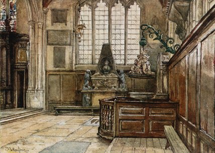 Wikioo.org - The Encyclopedia of Fine Arts - Painting, Artwork by John Fulleylove - Interior Of Allhallows
