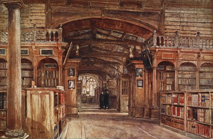 Wikioo.org - The Encyclopedia of Fine Arts - Painting, Artwork by John Fulleylove - Interior Of The Bodleian Library