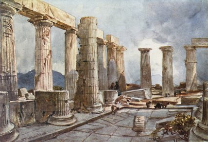 Wikioo.org - The Encyclopedia of Fine Arts - Painting, Artwork by John Fulleylove - Interior Of The Temple Of Apollo At Bassae In Arcadia