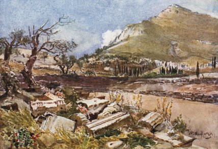 WikiOO.org - אנציקלופדיה לאמנויות יפות - ציור, יצירות אמנות John Fulleylove - Mount Ithome From The Stadion Of Messene