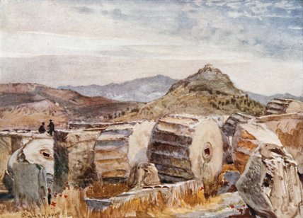 WikiOO.org - Enciklopedija dailės - Tapyba, meno kuriniai John Fulleylove - Mount Pentelikon And Lycabettos