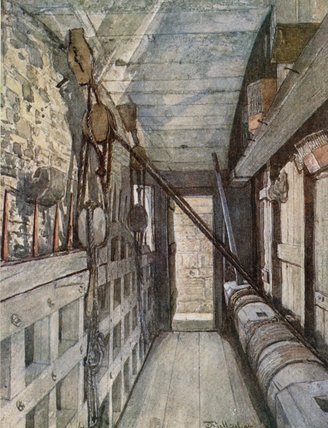 Wikioo.org - The Encyclopedia of Fine Arts - Painting, Artwork by John Fulleylove - Portcullis In The Bloody Tower