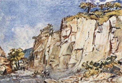 WikiOO.org - Encyclopedia of Fine Arts - Maleri, Artwork John Fulleylove - The Ancient Quarries On Mount Pentelikon