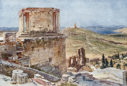 Wikioo.org - The Encyclopedia of Fine Arts - Painting, Artwork by John Fulleylove - The Bastion And Temple Of Wingless Victory