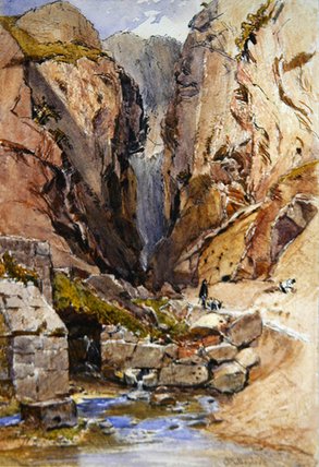 Wikioo.org – La Enciclopedia de las Bellas Artes - Pintura, Obras de arte de John Fulleylove - La fuente de Castalia, Delphi