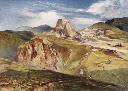 Wikioo.org - The Encyclopedia of Fine Arts - Painting, Artwork by John Fulleylove - The Castle Of Karytaena In Arcadia