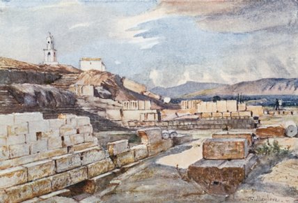 Wikioo.org - The Encyclopedia of Fine Arts - Painting, Artwork by John Fulleylove - The Great Temple Of The Mysteries, Eleusis