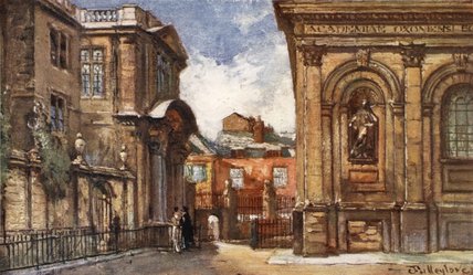 Wikioo.org - The Encyclopedia of Fine Arts - Painting, Artwork by John Fulleylove - The Old Ashmolean Museum And Sheldonian Theatre