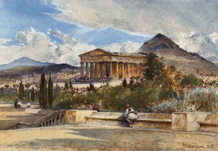 Wikioo.org - The Encyclopedia of Fine Arts - Painting, Artwork by John Fulleylove - The Temple Of Theseus
