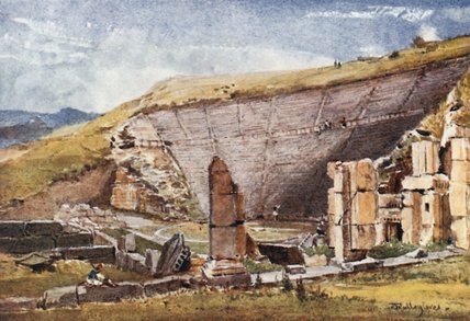 Wikioo.org - The Encyclopedia of Fine Arts - Painting, Artwork by John Fulleylove - The Theatre Of Epidaurus