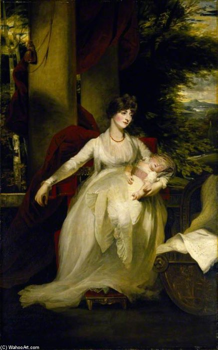 WikiOO.org - Encyclopedia of Fine Arts - Maľba, Artwork John Hoppner - Lady Caroline Capel, Née Paget