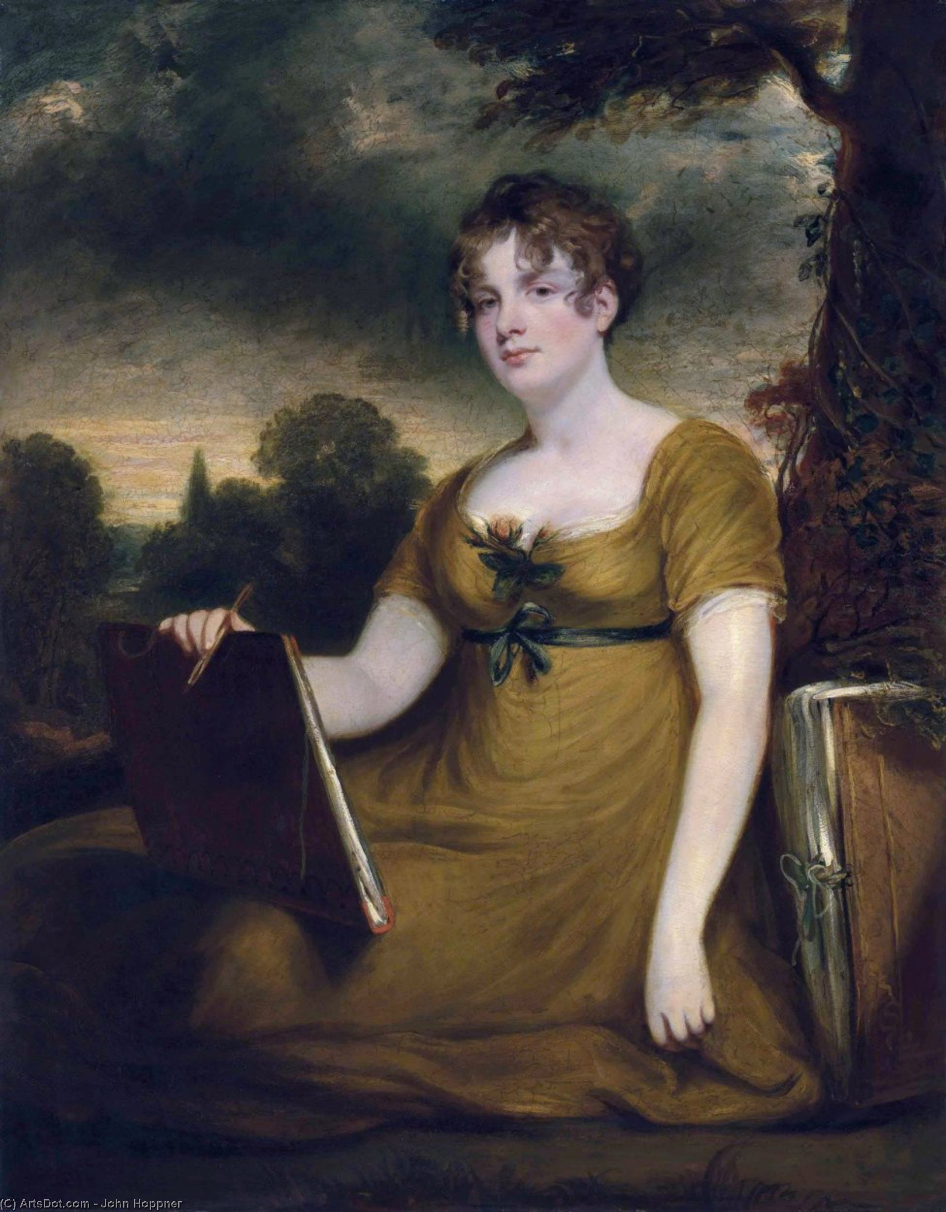 Wikioo.org - The Encyclopedia of Fine Arts - Painting, Artwork by John Hoppner - Mary Anne Nugent-temple-grenville