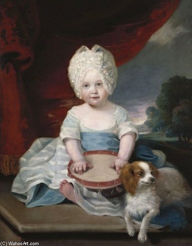 Wikioo.org – L'Enciclopedia delle Belle Arti - Pittura, Opere di John Hoppner - Ritratto Di Amelia Del Regno Unito