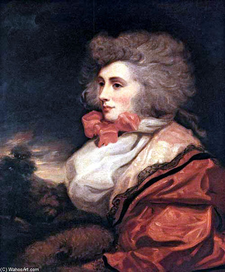 WikiOO.org - Encyclopedia of Fine Arts - Målning, konstverk John Hoppner - Portrait Of Miss Sarah Gale