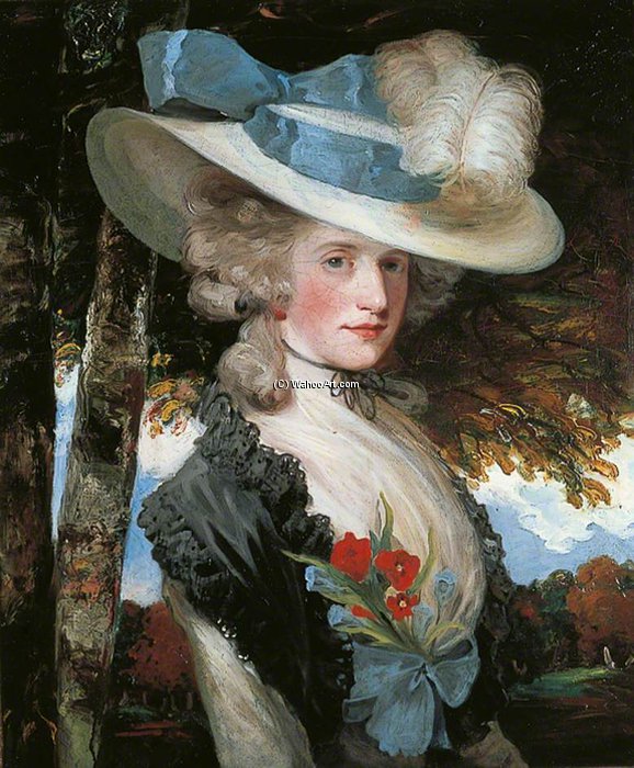 Wikioo.org - The Encyclopedia of Fine Arts - Painting, Artwork by John Hoppner - The Honourable Elizabeth Ingram