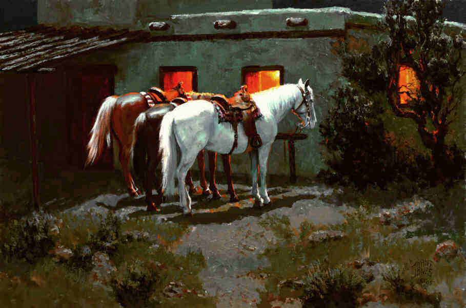 Wikioo.org - The Encyclopedia of Fine Arts - Painting, Artwork by John Paul Jones - 3 Horse Wait