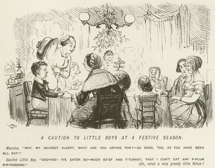 Wikioo.org - The Encyclopedia of Fine Arts - Painting, Artwork by John Leech - A Caution To Little Boys At A Festive Season