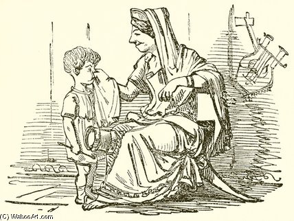 WikiOO.org - Enciklopedija likovnih umjetnosti - Slikarstvo, umjetnička djela John Leech - Cornelia, Mother Of The Gracchi