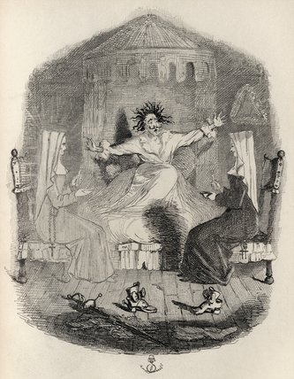 Wikioo.org - The Encyclopedia of Fine Arts - Painting, Artwork by John Leech - The Black Mousquetaire, From 'the Ingoldsby