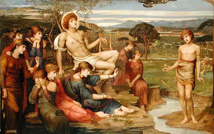 WikiOO.org - Encyclopedia of Fine Arts - Maľba, Artwork John Melhuish Strudwick - Apollo And Marsyas
