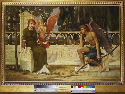 WikiOO.org - Encyclopedia of Fine Arts - Malba, Artwork John Melhuish Strudwick - Love And Time