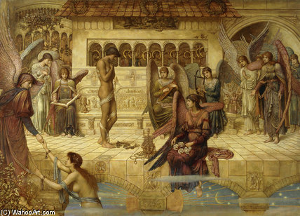 WikiOO.org - Güzel Sanatlar Ansiklopedisi - Resim, Resimler John Melhuish Strudwick - The Ramparts Of God's House