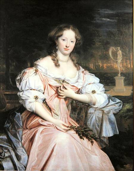 WikiOO.org - Encyclopedia of Fine Arts - Maleri, Artwork John Michael Wright - Portrait Of Grace Wilbraham )