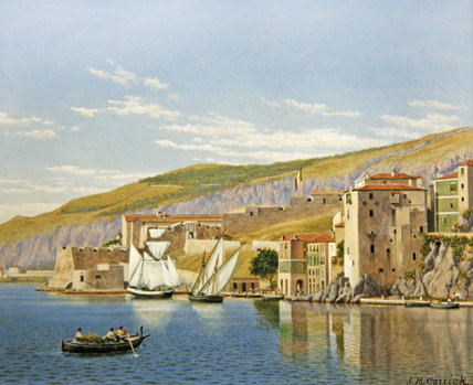 Wikioo.org - สารานุกรมวิจิตรศิลป์ - จิตรกรรม John Mulcaster Carrick - View Of Villefranche-sur-mer