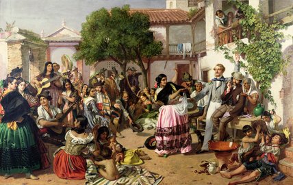 Wikioo.org - The Encyclopedia of Fine Arts - Painting, Artwork by John Phillip - Life Among The Gypsies, Seville