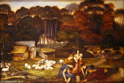 WikiOO.org - Encyclopedia of Fine Arts - Schilderen, Artwork John Roddam Spencer Stanhope - Autumn