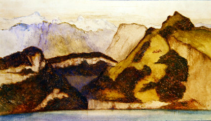 Wikioo.org - The Encyclopedia of Fine Arts - Painting, Artwork by John Roddam Spencer Stanhope - Lake Scene -