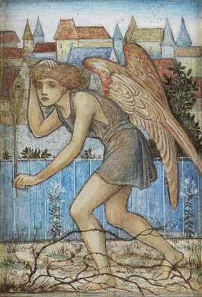 Wikioo.org – La Enciclopedia de las Bellas Artes - Pintura, Obras de arte de John Roddam Spencer Stanhope - el ángel Azazel