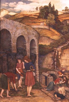 Wikioo.org - The Encyclopedia of Fine Arts - Painting, Artwork by John Roddam Spencer Stanhope - The Charcoal Thieves
