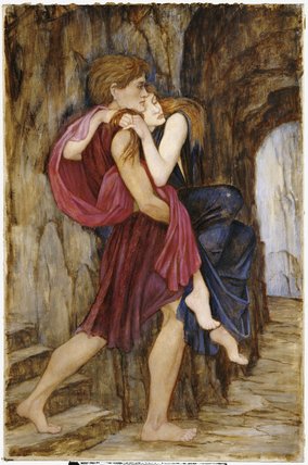 Wikioo.org - The Encyclopedia of Fine Arts - Painting, Artwork by John Roddam Spencer Stanhope - The Escape