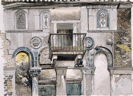 Wikioo.org - The Encyclopedia of Fine Arts - Painting, Artwork by John Ruskin - Fondaco Dei Turchi, Venice