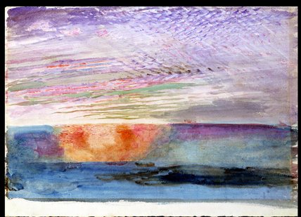 Wikioo.org - The Encyclopedia of Fine Arts - Painting, Artwork by John Ruskin - Sunset At Herne Hill Through The Smoke Of London