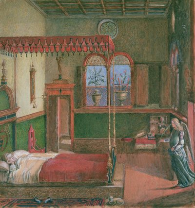 Wikioo.org - The Encyclopedia of Fine Arts - Painting, Artwork by John Ruskin - The Dream Of St. Ursula