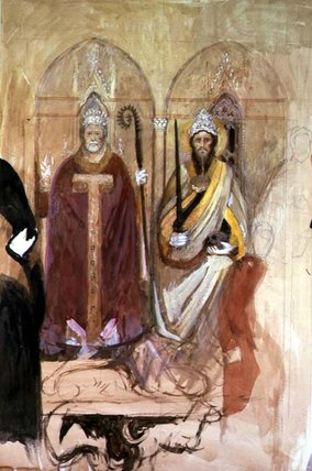Wikioo.org - The Encyclopedia of Fine Arts - Painting, Artwork by John Ruskin - The Pope And The Emperor