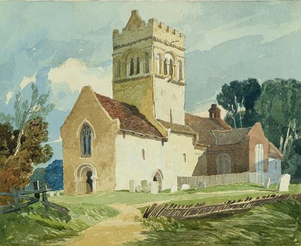 Wikioo.org - The Encyclopedia of Fine Arts - Painting, Artwork by John Sell Cotman - Gillingham Church, Norfolk