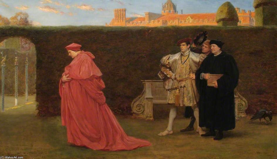 WikiOO.org - Enciclopédia das Belas Artes - Pintura, Arte por John Seymour Lucas - Cardinal Wolsey In Disgrace