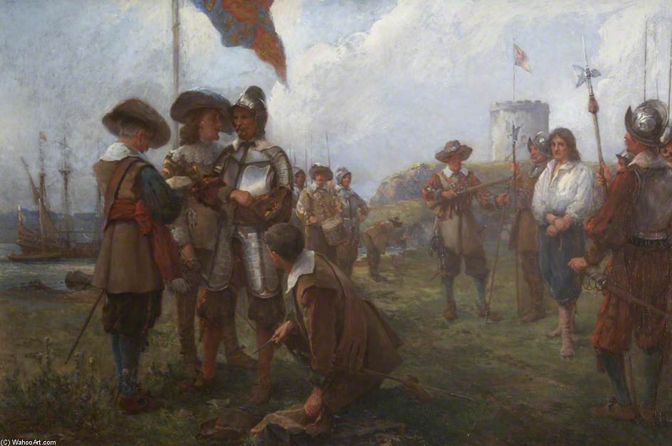 Wikioo.org – L'Enciclopedia delle Belle Arti - Pittura, Opere di John Seymour Lucas - Mount Batten, Assedio di Plymouth