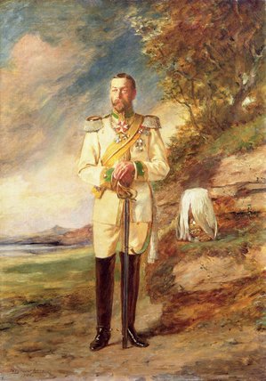 Wikioo.org - The Encyclopedia of Fine Arts - Painting, Artwork by John Seymour Lucas - Portrait Of George V As Prince Of Wales