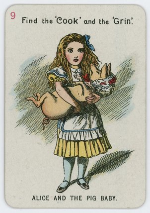 WikiOO.org - Encyclopedia of Fine Arts - Målning, konstverk John Tenniel - Alice And The Pig Baby
