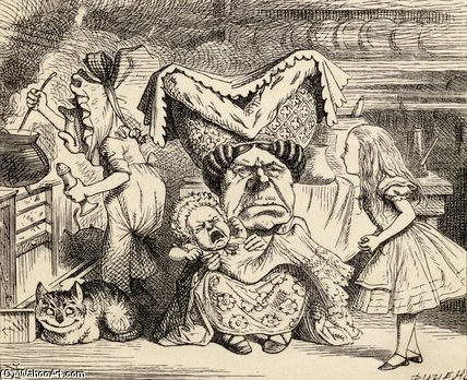 Wikioo.org - สารานุกรมวิจิตรศิลป์ - จิตรกรรม John Tenniel - The Duchess With Her Family