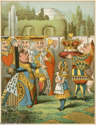 Wikioo.org - The Encyclopedia of Fine Arts - Painting, Artwork by John Tenniel - The Queen Said Severely 'who Is This
