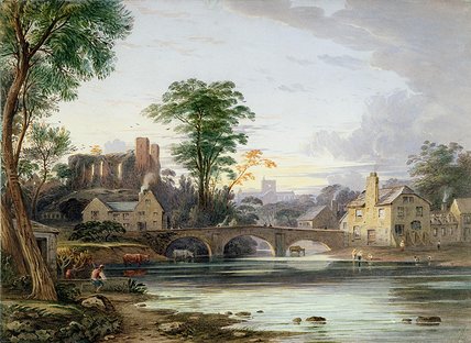 WikiOO.org - Encyclopedia of Fine Arts - Maalaus, taideteos John Varley I (The Older) - Brecon Castle