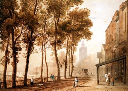 WikiOO.org - Енциклопедія образотворчого мистецтва - Живопис, Картини
 John Varley I (The Older) - Cheyne Walk, Chelsea,